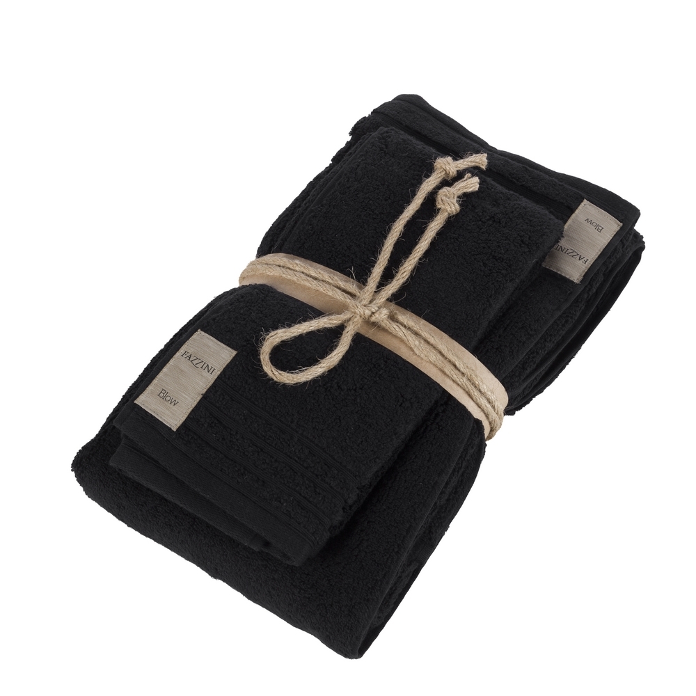 Fazzini coppia asciugamani Coccola nero – La Casa del Corredo