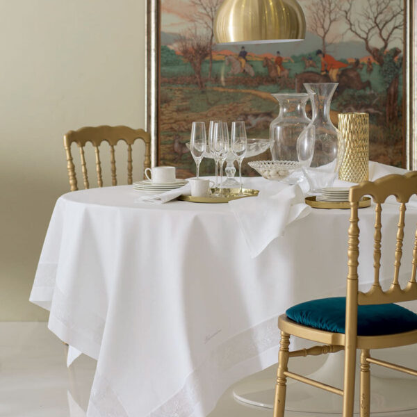 Blumarine tovaglia Cerimonia bianca 170x300cm